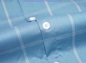 Châu Âu Mỹ phong cách dệt kẻ sọc áo sơ mi vải mùa hè thoải mái thoáng khí sợi tre vải - Product Image 6