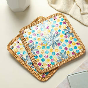 Vente en gros de dessous-de-plat en nacre ronds, écologiques, 6 mm d'épaisseur, pour la décoration de table de mariage, coquille élégante, événements de luxe - Product Image 3