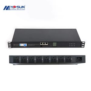 新しい19 "1U 8ウェイアメリカンスマート<span class=keywords><strong>PDU</strong></span> IP485メーターSPMCIPコントロールメタルシェルRS485/HTTP - Product Image 1