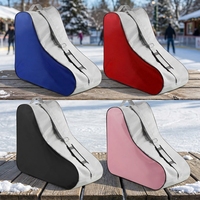 Sac de transport portable en polyester pour patins à glace et à roulettes, avec cordon de serrage, fermeture éclair, résistant à l'eau et bandoulière