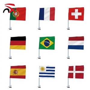 Drapeau de voiture personnalisé de haute qualité pour les 48 équipes de la Coupe du Monde de football 2026, 30x45cm, vente en gros - Product Image 1