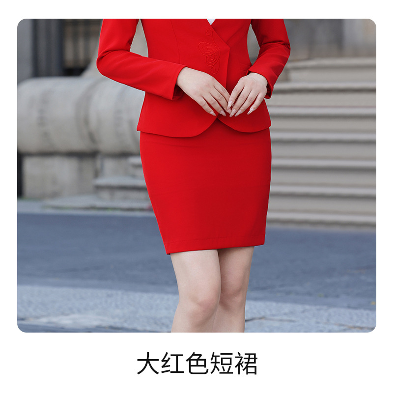 red mini skirt