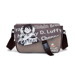 6 Designs Nouveaux Sacs à Bandoulière Anime en Toile pour Étudiants, Sac Bandoulière Tendance One Piece Goku Juju - Product Image 1