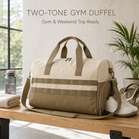 Sac de sport Oxford personnalisé avec logo, bicolore crème kaki, sangle Molle, bandoulière amovible, Flying Whale, vente en gros
