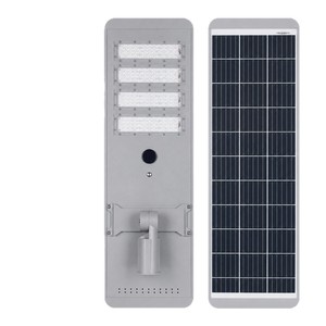 ไฟถนนโซลาร์เซลล์แบบรวม 100W พร้อมเซ็นเซอร์ตรวจจับความเคลื่อนไหวสำหรับภายนอกอาคาร เหมาะสำหรับพื้นที่ชนบท - Product Image 1
