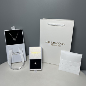 Personalizzare Collana Anello Bianco Set Bracciale Contenitori Regalo Confezionamento Cassetto Gioielli con Sacchetto - Product Image 1
