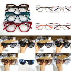 Cổ phiếu bán buôn của khác nhau kính khung, Acetate kim loại Cateye dày Acetate Kính mát Clip-on Kính mát thiếu niên Kính mát - Product Image 2