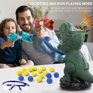 Jeu de tir de dinosaures avec deux pistolets, enregistrement des scores sur écran LCD et 24 balles en mousse, jouets pour enfants - Product Image 5