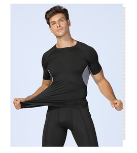 Camiseta Deportiva de Manga Corta para Hombre, de Secado Rápido, Transpirable, Elástica y Ajustada, para Deportes, Running, Entrenamiento, Absorbe el Sudor - Product Image 1