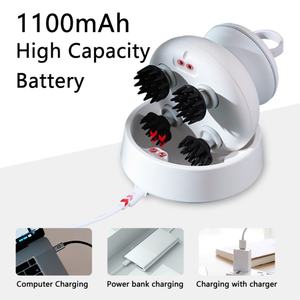 Masseur électrique du cuir chevelu, masseur vibrant portatif pour la tête avec des nœuds en silicone légers pour un nettoyage en profondeur des cheveux et une stimulation de la croissance - Product Image 6