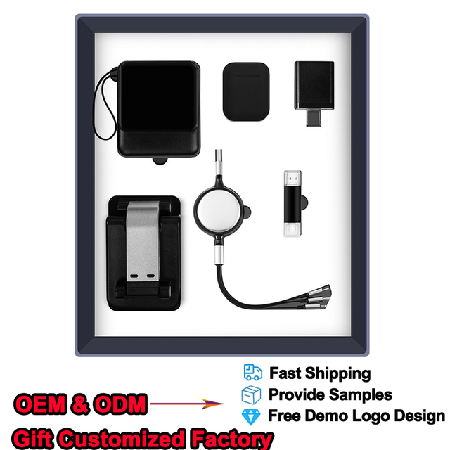 Corporate Novelty Digital Accessory Gift Set Power Bank Charger Cable Flash Drive Phone Holder Electronic Accessory Combo Gift
