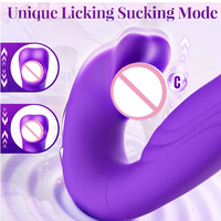 Dropshipping 3-in-1 Realistischer Zungen-Vibrator für Klitoris-Stimulation und G-Punkt-Orgasmus Dildo für Frauen