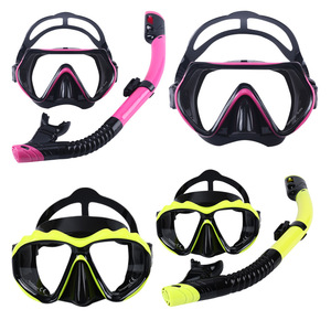 Máscara de buceo Asy con snorkel, talla única, silicona líquida, cristal templado de PC para snorkel y buceo libre - Product Image 1