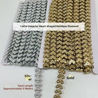 Cadena de Diamantes de Imitación de Plástico Tamaño 10, Cadena de Diamantes de Imitación Dorada al por Mayor, Adorno de Cristal Brillante, Personalizado, Hecho a Mano, Decorativo