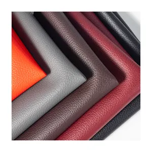 Factory Wholesale 0.6MM French Terry Pvc Leatherette For Car Seat, Custom Litchi Rexine Leather Materials For Auto Interior