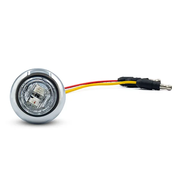 PC + anello In acciaio inox Turn luce di Segnale di arresto 3 LED 3/4 ''Luce di Posizione Indicatore Ambra Rosso Multi-di colore RGB luce Laterale del Camion