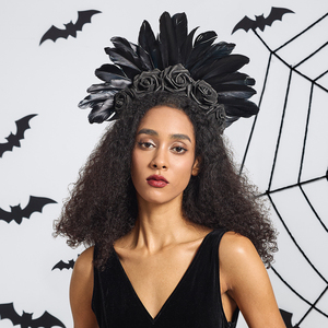 Diadema de Flores de Malla para Mujer, Estilo Horror de Halloween, para Fiestas y Bailes, de Gran Venta - Product Image 4