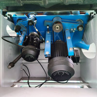 Scie circulaire horizontale Vortek F45C robuste pour armoire à moteur, machine à bois 5,5 kW, multi-tension, garantie 1 an