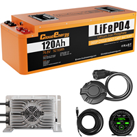 Batterie de chariot de golf Cloudenergy 72V (76.8V) 120Ah LiFePO4, boîtier métallique, conception allongée, kit