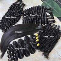 Cheveux humains en vrac pour tresses bohèmes, cheveux humains en vrac pour tressage sans nœuds, ondulations naturelles, vente en gros, couleur naturelle 2 4