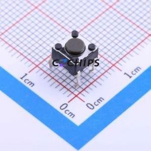 SKHHALA010 Tactile Switch Through hole Component (THT)-4P,6x6mm Switch Single Pole Single Throw Round Button Through Hole 6mm - Product Image 1