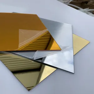 Custom Made Gold Mirror Glass Mirror 1mm 4x8 Acrylic Mirror Sheet 3mm Acrylic Sheet 2mm For Artwork
