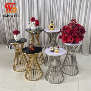 SMOOTH New Design Wedding Plinth Shiny Gold Stainless Steel Round <b>Cake</b> <b>Stand</b> Centerpiece Plinth Display - Product Image 2