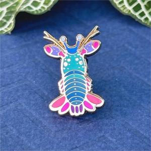 Fabrica barato de fábrica personalizado <span class=keywords><strong>Mantis</strong></span> Camarón Mini acuario recuerdo esmalte duro pines buen Pin de Metal para regalo de venta - Product Image 4