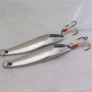 Leurre dur en acier inoxydable, type cuillère, avec hameçons triples pour la pêche - Product Image 3