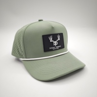 Gorra de béisbol deportiva personalizada de 5 paneles con logo bordado de leopardo y frutas, ajustable, impermeable, con orificios perforados a láser