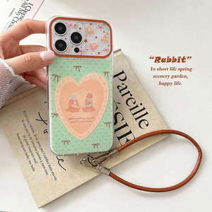 <span class=keywords><strong>Coque</strong></span> de téléphone portable antichoc en TPU vert menthe <span class=keywords><strong>avec</strong></span> motif cœur de lapin et nœud à pois pour 17 <span class=keywords><strong>Pro</strong></span> <span class=keywords><strong>Max</strong></span> - Product Image 2