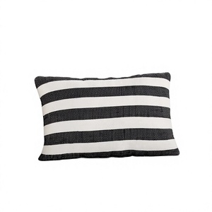 Nordic Boho Square 12x20 Handmade 100% Cotton <b>Pillow</b> Cover Striped Solid Embroidery Hospital Home Geometric Hotel - Product Image 1