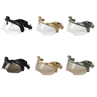 Casque tactique réglable, lunettes anti-vent rabattables, lunettes anti-buée, protection CS pour casque FAST et MICH