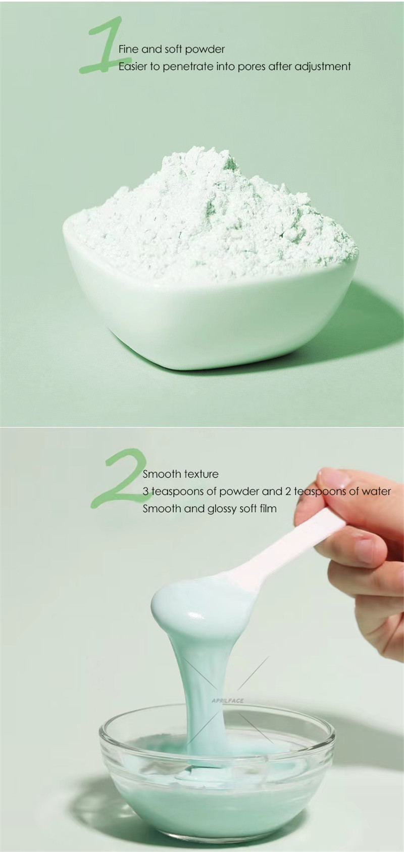 2022  Latest  fresh mint soft mask powder  Facial Mask  500g per bag peel off salon mask