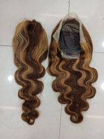 Perruques Lace Front 13*4 en Cheveux Humains Premium Mélangés à 60% (Body Wave, 28 pouces, 270g, Couleur Piano P4/27) – Vente en Gros Usine