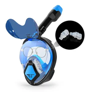ओम जुनहैइन का फुल फेस स्नॉर्कलिंग और स्कूबा डाइविंग मास्क वयस्क पैनोरमिक पानी के नीचे के दृश्य चश्मे - Product Image 5