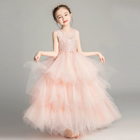 Robe Tutu Princesse sans Manches pour Filles, Nouvelle Collection Été 2026, Style Féérique Tendance Défilé, pour Enfants, Petites Hôtesses et Récital de Piano