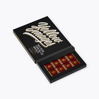 Tablette pour Bar à chocolat, 50 pièces, boîtier en papier Kraft blanc avec Logo personnalisé imprimé, boîtes d'emballage vides