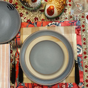 Juego de Platos de Gres Mate Multicolor, Nuevo, Ecológico, Duradero, Apto para Lavavajillas, <span class=keywords><strong>Vajilla</strong></span> para el Hogar, Cafeterías y Hoteles - Product Image 1