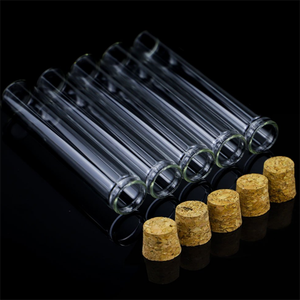 Laboratuar kullanımı borosilikat tüp cam şişe cam tüp mantar şekilli kapak cam silindir Test tüpü - Product Image 3