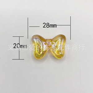 Wholesale 28x20mm Iridescent Bow Acrylic <b>Beads</b> For Jewelry Making Yiwu Origin Summer 2024 - Product Image 5