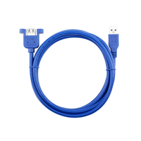 Kabel dudukan Panel sekrup USB 3.0 kabel Male ke Female untuk Hard Disk Printer PC