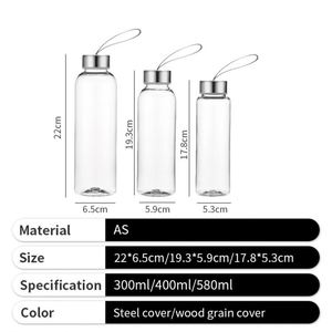 Botella de Agua Transparente Redonda de Plástico Personalizada con Logotipo Impreso, de Lujo, para Negocios - Product Image 4