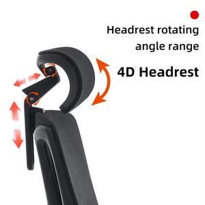 Silla de Oficina Reclinable Ajustable de Alta Gama con Base Totalmente de Aluminio, Respaldo de Malla de Lujo, Reposapiés Ergonómico y Diseño Moderno para Ejecutivos - Product Image 4