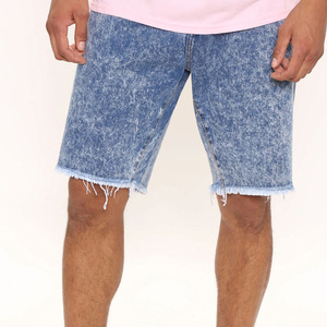 กางเกงขาสั้นออกกำลังกายฤดูร้อนคุณภาพสูงสำหรับผู้ชาย ผ้าฝ้าย 100% ระบายอากาศได้ดี สไตล์ดิสเทรส รับทำโลโก้ตามสั่ง - Product Image 3