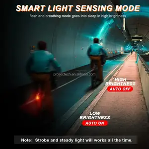 Feu arrière <span class=keywords><strong>de</strong></span> vélo intelligent LED rechargeable par USB, étanche, avec détection automatique <span class=keywords><strong>de</strong></span> freinage, feux arrière pour <span class=keywords><strong>la</strong></span> conduite nocturne - Product Image 4