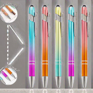 Stylo à bille publicitaire 4 couleurs personnalisé de luxe Stylo à bille promotionnel en métal Gravure personnalisée Cadeau personnalisé de luxe - Product Image 3