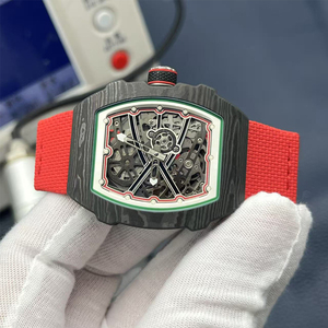 นาฬิกาข้อมือผู้ชายคุณภาพสูง ดีไซน์บางเฉียบ หนาเพียง 7.8 มม. รุ่น 6702 สีแดง ระบบอัตโนมัติเต็มรูปแบบ - Product Image 5