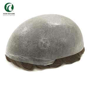 Toupee Super Sottile 0.02-0.03mm con Attaccatura Invisibile NG per Uomini, Base Full PU, Sistema di Capelli Umani Indiani con Densità del 90% - Product Image 6