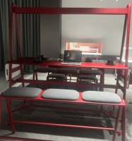 Table haute moderne pour la maison, comptoir de cuisine, table de bar mobile avec roulettes, table de bar roulante pour café, pub, comptoir en métal, longue table de bar